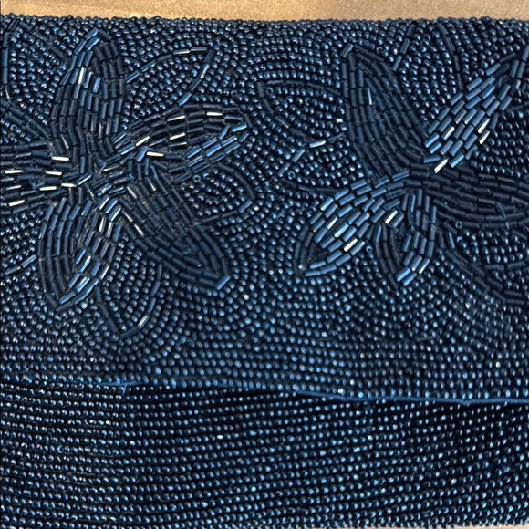 Vintage Black Floral Clutch Wristlet - Picture 2 of 4